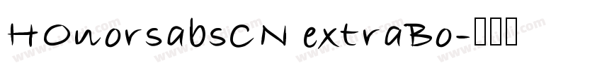 HOnorsabsCN extraBo字体转换